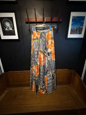 Magic Brand Multicolor Geometric and Floral Print Elastic Waist Maxi Skirt